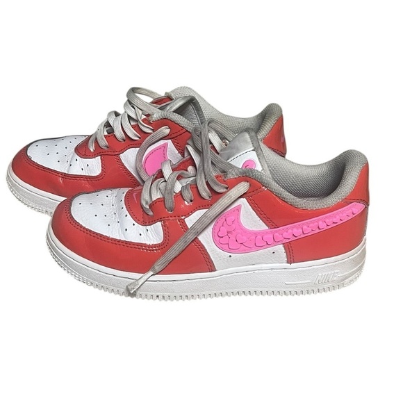 Nike Air Force 1 pink and red Valentine’s Day size 3 - Picture 1 of 13